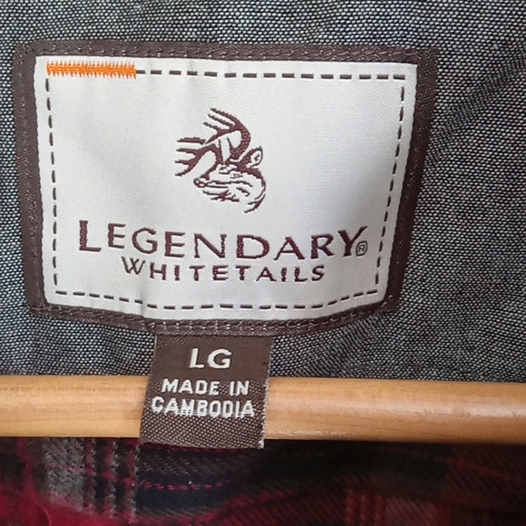 Legendary Whitetails Mens Large or XL Plaid Shirt - Picture 4 of 10